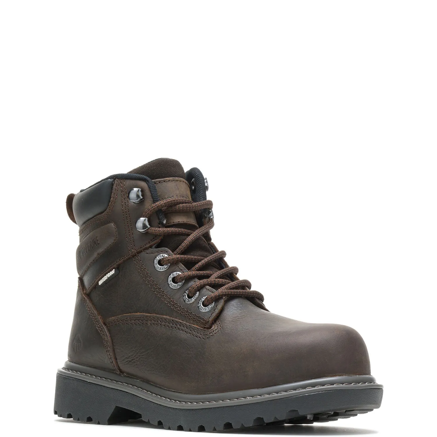 Women's Floorhand 6 Inch Steel-Toe Waterproof Work Boot Dark Brown