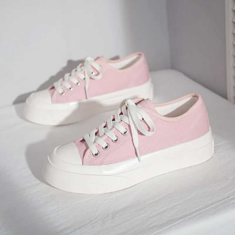 Women's Platform Height Increasing Trendy Big Canvas Shoes