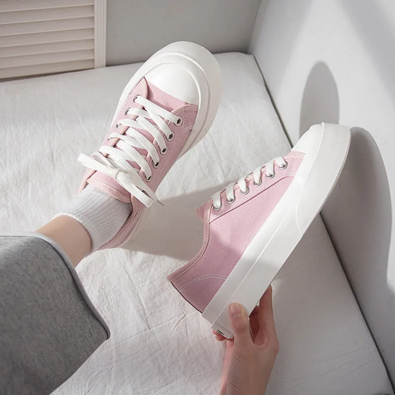 Women's Platform Height Increasing Trendy Big Canvas Shoes