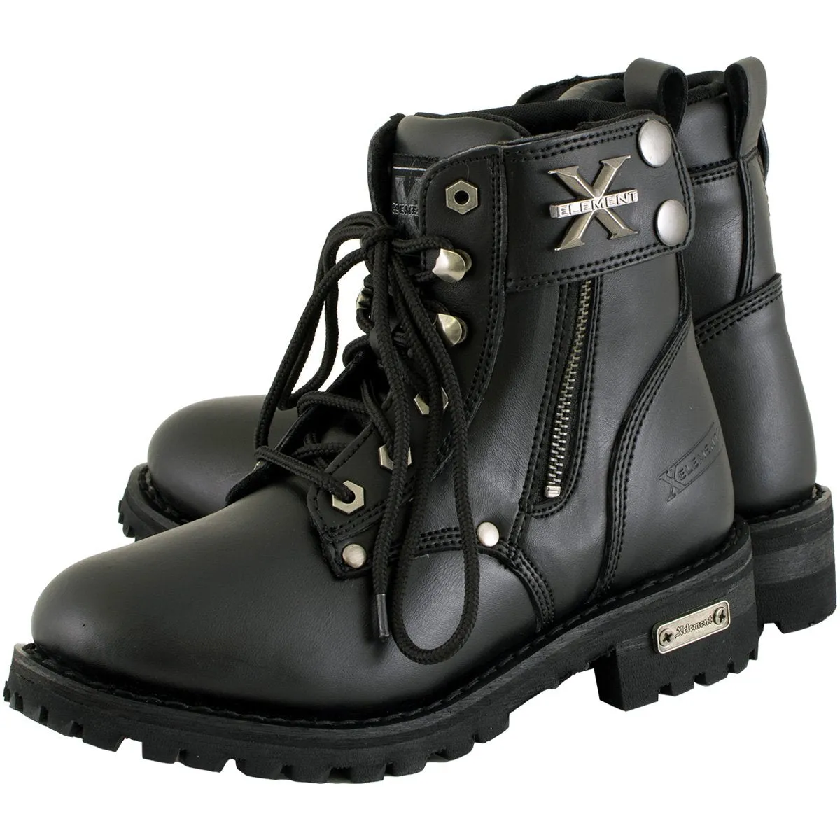 Xelement 2505 'Righteous' Women's Black Zipper Motorcycle Boots