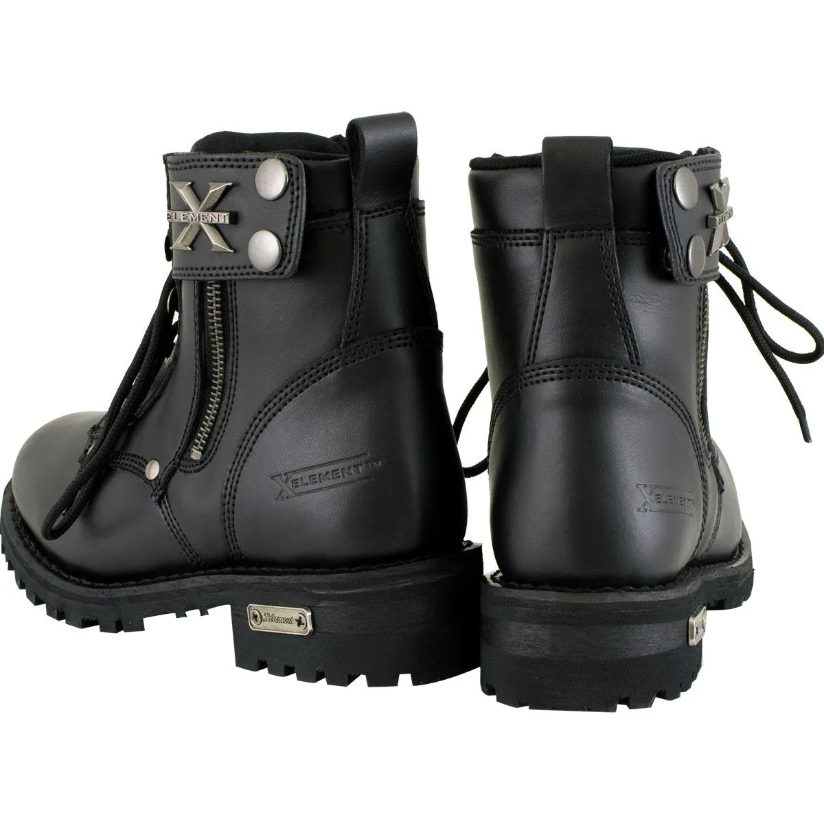 Xelement 2505 'Righteous' Women's Black Zipper Motorcycle Boots