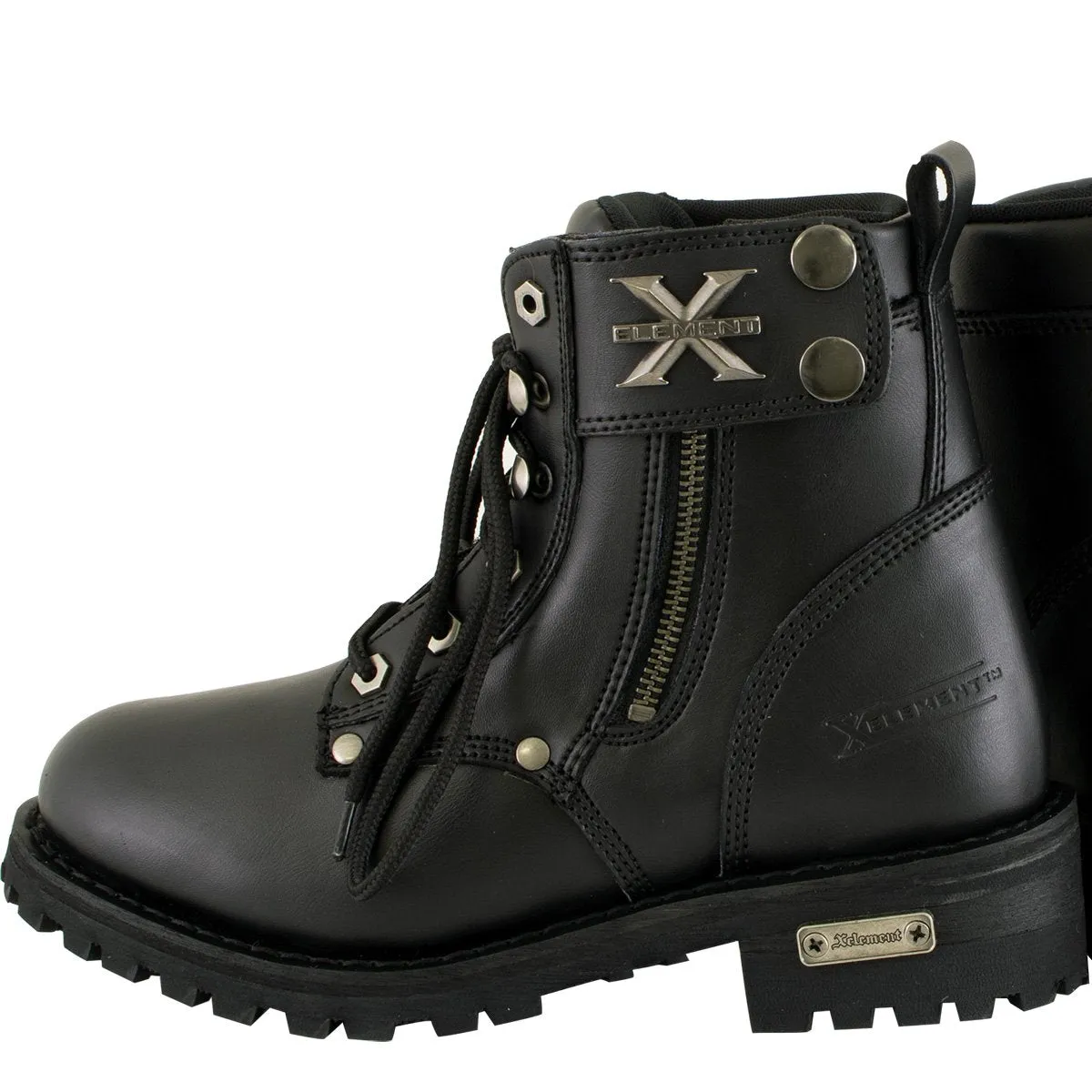 Xelement 2505 'Righteous' Women's Black Zipper Motorcycle Boots